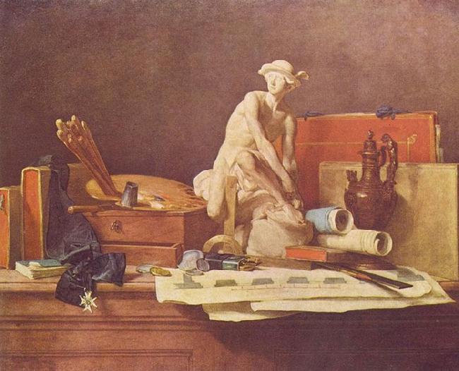 Jean Simeon Chardin Die Attribute der Kunste und die Belohnungen, die ihnen gewahrt werden oil painting image